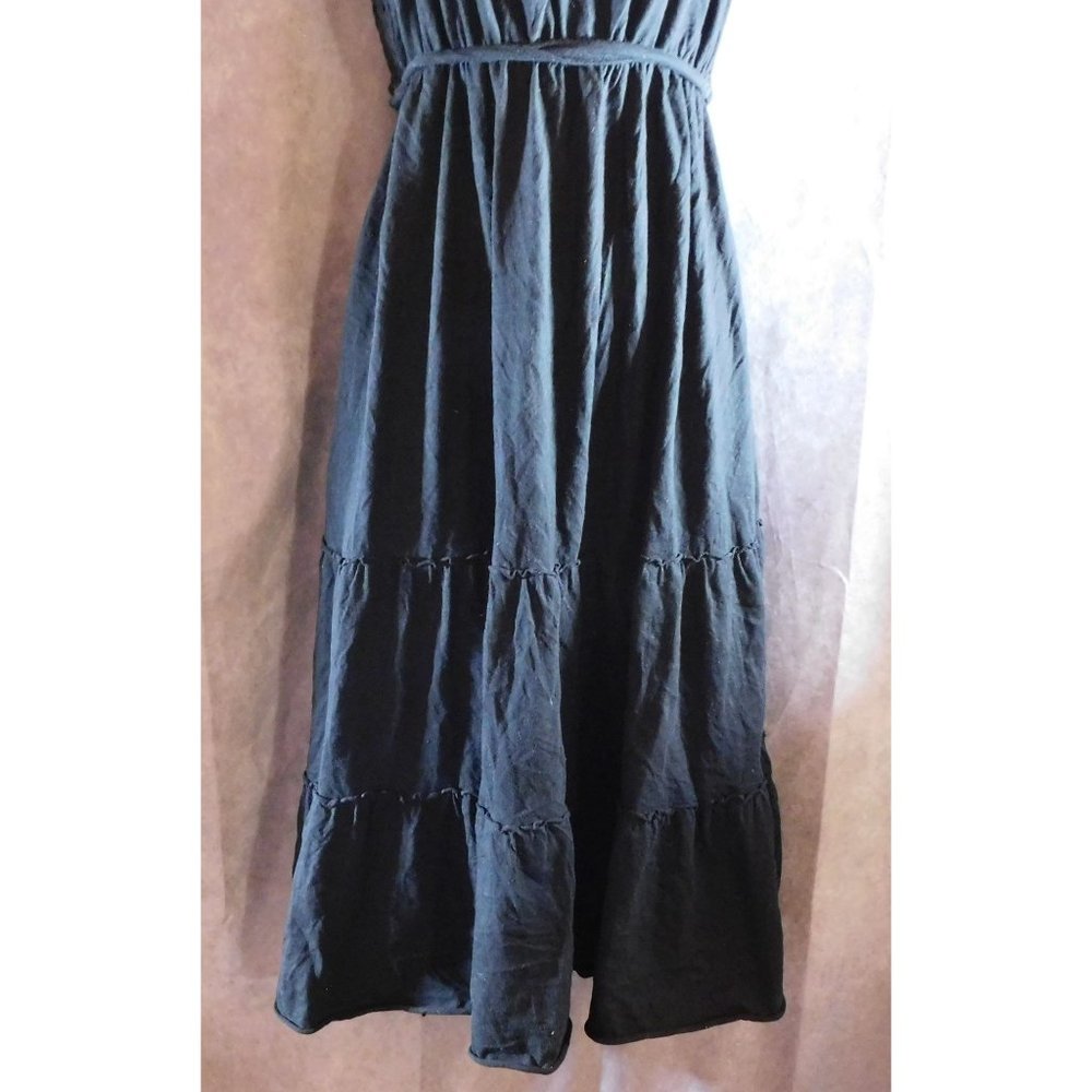 Black Faded Glory Spaghetti Strap Peasant Dress - Picture 8 of 10